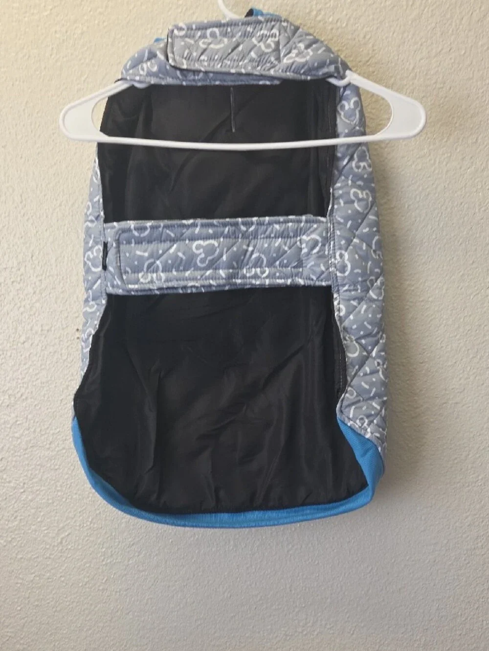 Disney Gray & Blue Mickey Quilted Pet Coat SZ XXL